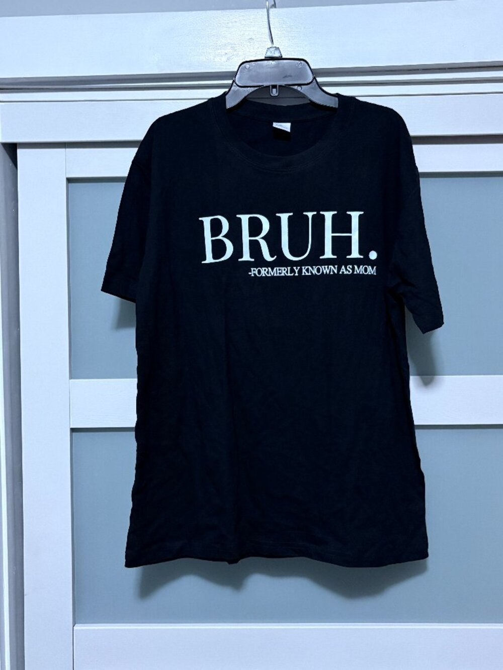 Bruh Formally Known as Mom T-shirt Boy Mom Fun sz M Med Black NEW